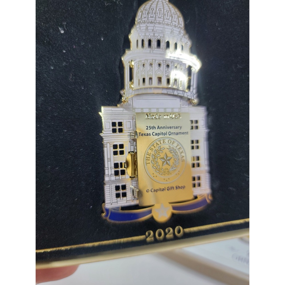2020 Texas State Capitol Ornament 25th Anniversary Christmas Collectible WithBox - Picture 3 of 6